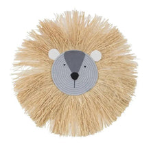 Load image into Gallery viewer, Stylish Interior Hand Woven Cartoon Lion Hanging Decorations Cotton Thread Weaving Animal Head Ornament Children room Wall Hanging
