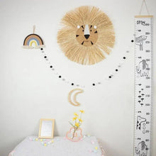 Load image into Gallery viewer, Stylish Interior Hand Woven Cartoon Lion Hanging Decorations Cotton Thread Weaving Animal Head Ornament Children room Wall Hanging
