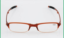 Load image into Gallery viewer, Stylish  Plastic Folding Reading Glasses For Women And  Men Frame Foldable Compact Folding Reading Glasses Women Men Blue Light Blocking Spring Hinge Readers Computer Slim Pocket Eyeglasses
