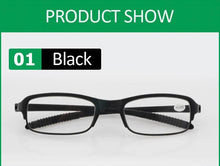 Load image into Gallery viewer, Stylish  Plastic Folding Reading Glasses For Women And  Men Frame Foldable Compact Folding Reading Glasses Women Men Blue Light Blocking Spring Hinge Readers Computer Slim Pocket Eyeglasses

