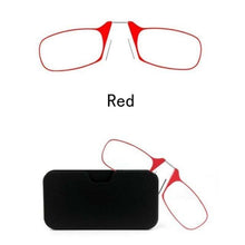 Load image into Gallery viewer, Stylish Polarized Legless Clamp Nose Reading Lightweight Glasses For Men And Women Unique Design  Portable Glasses Case Can Be Attached To The Mobile Phone Case Anti Blue Light Glasses ectangular Reading Glasses
