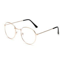 Load image into Gallery viewer, Stylish  Reading Glasses With  Metal Round Frame For  Men &amp; Women Blue Light Blocking Glasses for Women Men Round Metal Frame Clear Lens Computer Eyeglasses
