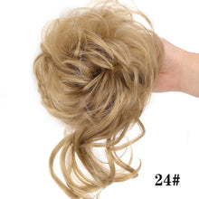 将图片加载到图库查看器，Stylish Synthetic Hair Bun Chignon Messy Curly Hair Band Elastic Scrunchy False Hair Pieces For Women Hairpins Black Brown Clip in Hair Extension For Volumized Hair Buns For Girls
