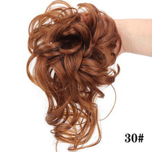 将图片加载到图库查看器，Stylish Synthetic Hair Bun Chignon Messy Curly Hair Band Elastic Scrunchy False Hair Pieces For Women Hairpins Black Brown Clip in Hair Extension For Volumized Hair Buns For Girls
