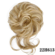将图片加载到图库查看器，Stylish Synthetic Hair Bun Chignon Messy Curly Hair Band Elastic Scrunchy False Hair Pieces For Women Hairpins Black Brown Clip in Hair Extension For Volumized Hair Buns For Girls
