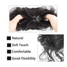 将图片加载到图库查看器，Stylish Synthetic Hair Bun Chignon Messy Curly Hair Band Elastic Scrunchy False Hair Pieces For Women Hairpins Black Brown Clip in Hair Extension For Volumized Hair Buns For Girls
