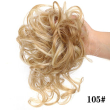 将图片加载到图库查看器，Stylish Synthetic Hair Bun Chignon Messy Curly Hair Band Elastic Scrunchy False Hair Pieces For Women Hairpins Black Brown Clip in Hair Extension For Volumized Hair Buns For Girls
