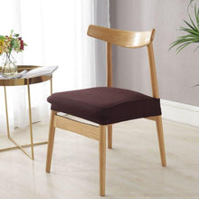 将图片加载到图库查看器，Stylish Waterproof Stretch Chair Seat Cover Elastic Seat Covers For Dining Room Chairs Home Simple Seat Covers For Chairs Soft Removable Dining Chair Slipcovers Stretch Solid Chair Covers Protectors for Dining Room Kitchen Chairs
