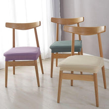 将图片加载到图库查看器，Stylish Waterproof Stretch Chair Seat Cover Elastic Seat Covers For Dining Room Chairs Home Simple Seat Covers For Chairs Soft Removable Dining Chair Slipcovers Stretch Solid Chair Covers Protectors for Dining Room Kitchen Chairs
