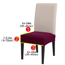 将图片加载到图库查看器，Stylish Waterproof Stretch Chair Seat Cover Elastic Seat Covers For Dining Room Chairs Home Simple Seat Covers For Chairs Soft Removable Dining Chair Slipcovers Stretch Solid Chair Covers Protectors for Dining Room Kitchen Chairs
