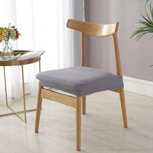 将图片加载到图库查看器，Stylish Waterproof Stretch Chair Seat Cover Elastic Seat Covers For Dining Room Chairs Home Simple Seat Covers For Chairs Soft Removable Dining Chair Slipcovers Stretch Solid Chair Covers Protectors for Dining Room Kitchen Chairs
