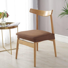将图片加载到图库查看器，Stylish Waterproof Stretch Chair Seat Cover Elastic Seat Covers For Dining Room Chairs Home Simple Seat Covers For Chairs Soft Removable Dining Chair Slipcovers Stretch Solid Chair Covers Protectors for Dining Room Kitchen Chairs
