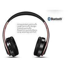 Load image into Gallery viewer, Stylish Wireless Bluetooth Headphone Stereo Headset Music Headset Foldable Wireless and Wired Stereo Headset Micro SD/TF FM For Cell Phone PC
