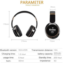 Load image into Gallery viewer, Stylish  Wireless Headphones 3D Stereo Bluetooth Foldable Gaming Headphones With Mic Foldable Lightweight Neckband Headphone For Mobile PC Laptop
