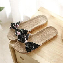 将图片加载到图库查看器，Stylish Women Flax Slippers Casual Summer Flower Elegant Fashion Slippers For Womens
