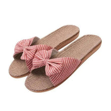 将图片加载到图库查看器，Stylish Women Flax Slippers Casual Summer Flower Elegant Fashion Slippers For Womens
