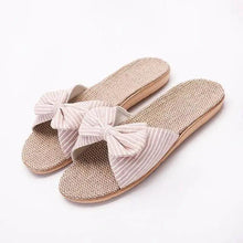 将图片加载到图库查看器，Stylish Women Flax Slippers Casual Summer Flower Elegant Fashion Slippers For Womens
