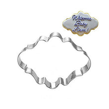 Load image into Gallery viewer, Sugar Biscuit Mold 3Pcs Plaque Cutter Cookies Frame Cake Oval Square Rectangle Fancy Stainless Cookie Mold Plaque Frame Cookie Cutter Set Square Frame Fancy Oval Rectangle And Photo Plaques Frame Fondant Cutters
