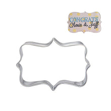 Load image into Gallery viewer, Sugar Biscuit Mold 3Pcs Plaque Cutter Cookies Frame Cake Oval Square Rectangle Fancy Stainless Cookie Mold Plaque Frame Cookie Cutter Set Square Frame Fancy Oval Rectangle And Photo Plaques Frame Fondant Cutters
