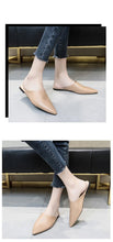 将图片加载到图库查看器，Summer Elegant Ladies Slippers Slip On Square Heel Shoes High Heels Women Pumps Women Flats Elastic Mules Comfortable Slip On Women's Flats Loafers Casual Flat Shoes
