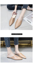 将图片加载到图库查看器，Summer Elegant Ladies Slippers Slip On Square Heel Shoes High Heels Women Pumps Women Flats Elastic Mules Comfortable Slip On Women's Flats Loafers Casual Flat Shoes
