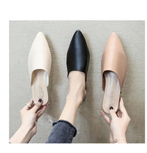 将图片加载到图库查看器，Summer Elegant Ladies Slippers Slip On Square Heel Shoes High Heels Women Pumps Women Flats Elastic Mules Comfortable Slip On Women's Flats Loafers Casual Flat Shoes
