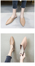 将图片加载到图库查看器，Summer Elegant Ladies Slippers Slip On Square Heel Shoes High Heels Women Pumps Women Flats Elastic Mules Comfortable Slip On Women's Flats Loafers Casual Flat Shoes
