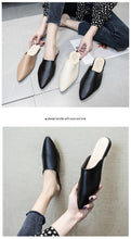 将图片加载到图库查看器，Summer Elegant Ladies Slippers Slip On Square Heel Shoes High Heels Women Pumps Women Flats Elastic Mules Comfortable Slip On Women's Flats Loafers Casual Flat Shoes
