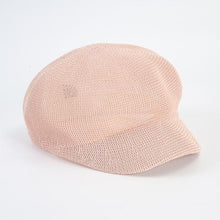 Load image into Gallery viewer, Summer Fashion Cap Straw Women Cap Adjustable Beret Mesh Breathable Berets Women Autumn Winter Hat Retro Pure Color Beanie Outdoor Beige Hat 56-58cm
