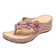 将图片加载到图库查看器，Summer Flat Sandal For Women Multicolor Handmade Retro Flowers Flip-Flops Women Slippers Cute Flat Summer Flats Sandals Women Strappy Flat Open Toe Sandals
