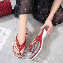 将图片加载到图库查看器，Summer Flat Sandal For Women Multicolor Handmade Retro Flowers Flip-Flops Women Slippers Cute Flat Summer Flats Sandals Women Strappy Flat Open Toe Sandals
