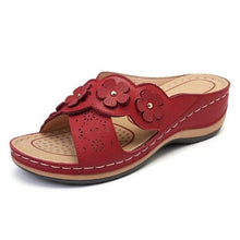 将图片加载到图库查看器，Summer Flat Sandal For Women Multicolor Handmade Retro Flowers Flip-Flops Women Slippers Cute Flat Summer Flats Sandals Women Strappy Flat Open Toe Sandals

