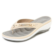 将图片加载到图库查看器，Summer Flat Sandal For Women Multicolor Handmade Retro Flowers Flip-Flops Women Slippers Cute Flat Summer Flats Sandals Women Strappy Flat Open Toe Sandals
