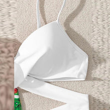 将图片加载到图库查看器，Summer Floral Print Bikini Swimsuit Women 3 Piece High-Waist Bikini Set Swimwear Female Push-Up Bathing Suit Tropical High Waist Wrap Swimsuit With Beach Cover Ups Soft And Breathable Summer Bikini
