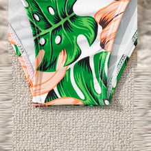 将图片加载到图库查看器，Summer Floral Print Bikini Swimsuit Women 3 Piece High-Waist Bikini Set Swimwear Female Push-Up Bathing Suit Tropical High Waist Wrap Swimsuit With Beach Cover Ups Soft And Breathable Summer Bikini
