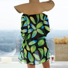 将图片加载到图库查看器，Summer Floral Print Bikini Swimsuit Women 3 Piece High-Waist Bikini Set Swimwear Female Push-Up Bathing Suit Tropical High Waist Wrap Swimsuit With Beach Cover Ups Soft And Breathable Summer Bikini
