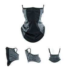 将图片加载到图库查看器，Summer Half Face Mask Cycling Bandana Scarf Neck Gaiter Warmer Bicycle Running Ski Hunting Hiking Hanging Ear Scarves Men Women Motorcycle Protect Cycling Face Mask Anti-UV Neck Hood Half Face Breathable Dustproof Headband Triangle Sport Scarf
