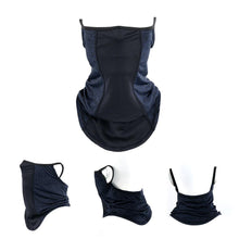 将图片加载到图库查看器，Summer Half Face Mask Cycling Bandana Scarf Neck Gaiter Warmer Bicycle Running Ski Hunting Hiking Hanging Ear Scarves Men Women Motorcycle Protect Cycling Face Mask Anti-UV Neck Hood Half Face Breathable Dustproof Headband Triangle Sport Scarf
