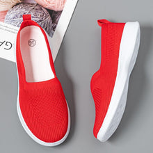 将图片加载到图库查看器，Summer Knitting Sock Women's Sneakers Slip On Shoes Lightweight Flat Women's Sports Breathable Mesh Platform Fashion Casual Slip On Easy Walking Espadrilles
