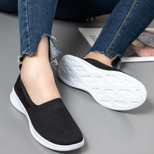 将图片加载到图库查看器，Summer Knitting Sock Women's Sneakers Slip On Shoes Lightweight Flat Women's Sports Breathable Mesh Platform Fashion Casual Slip On Easy Walking Espadrilles
