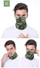 Load image into Gallery viewer, Summer Men Women Camouflage Bandana Half Face Mask Neck Gaiter Cover Face Scarf  Cycling Hunting Fishing Balaclava Scarf Unisex Men Women Bandanas Polyester Breathable Windproof Anti UV Neck Cover Camping Hiking Climbing Face Mask
