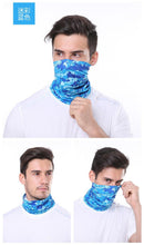 Load image into Gallery viewer, Summer Men Women Camouflage Bandana Half Face Mask Neck Gaiter Cover Face Scarf  Cycling Hunting Fishing Balaclava Scarf Unisex Men Women Bandanas Polyester Breathable Windproof Anti UV Neck Cover Camping Hiking Climbing Face Mask
