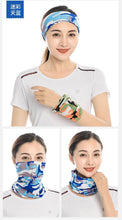 Load image into Gallery viewer, Summer Men Women Camouflage Bandana Half Face Mask Neck Gaiter Cover Face Scarf  Cycling Hunting Fishing Balaclava Scarf Unisex Men Women Bandanas Polyester Breathable Windproof Anti UV Neck Cover Camping Hiking Climbing Face Mask
