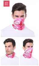 Load image into Gallery viewer, Summer Men Women Camouflage Bandana Half Face Mask Neck Gaiter Cover Face Scarf  Cycling Hunting Fishing Balaclava Scarf Unisex Men Women Bandanas Polyester Breathable Windproof Anti UV Neck Cover Camping Hiking Climbing Face Mask
