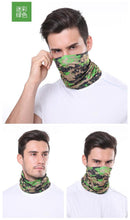 Load image into Gallery viewer, Summer Men Women Camouflage Bandana Half Face Mask Neck Gaiter Cover Face Scarf  Cycling Hunting Fishing Balaclava Scarf Unisex Men Women Bandanas Polyester Breathable Windproof Anti UV Neck Cover Camping Hiking Climbing Face Mask
