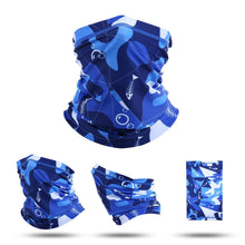 将图片加载到图库查看器，Summer Printed Bandana Hiking Neck Gaiter Hunting Half Face Cover Cycling Running Tube Scarf Fishing Sports Cool Mask Men Women Outdoor Sports Face Mask Dustproof Winter Hiking Scarves Half Mask Balaclava Ski Mask with Ear Loop
