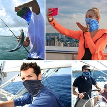 将图片加载到图库查看器，Summer Printed Bandana Hiking Neck Gaiter Hunting Half Face Cover Cycling Running Tube Scarf Fishing Sports Cool Mask Men Women Outdoor Sports Face Mask Dustproof Winter Hiking Scarves Half Mask Balaclava Ski Mask with Ear Loop
