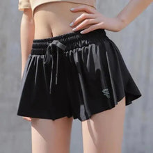 将图片加载到图库查看器，Summer Running Shorts Women 2 In 1 Marathon Quick Dry Shorts Gym Loose Sport Breathable Yoga Shorts
