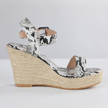 Load image into Gallery viewer, Summer Sandals Women Platform Shoes Candy Color Casual Girls Slip On Strap Cross Platform Espadrille Open Toe High Heel Sandals With Ankle Strap Buckle Up Shoes
