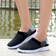 Load image into Gallery viewer, Summer Shoes Men Sandals Colorful Couples Beach Slippers Clogs Mens Breathable Summer Beach Slippers Lightweight Mesh Sandals Outdoor Walking Shoes
